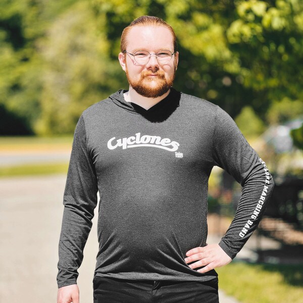 CI Sport Cyclones Script Marching Band Hooded Long Sleeve T-Shirt